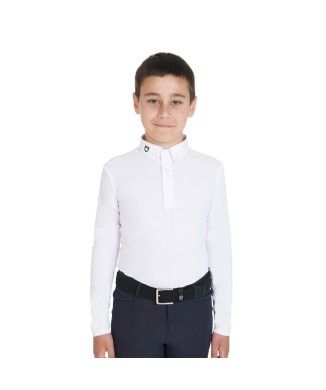 POLO DE COMPETENCIA INFANTIL SLIM FIT TRES BOTONES