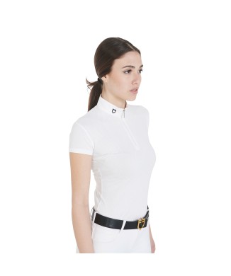 POLO DE COMPETICIÓN MUJER SLIM FIT MICROPERFORADO