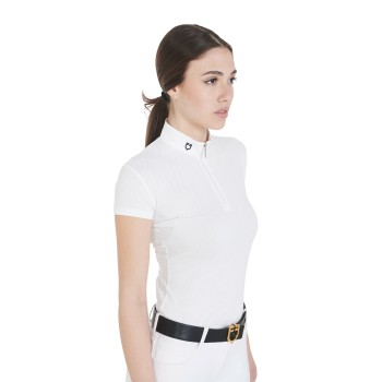 POLO DE COMPETICIÓN MUJER SLIM FIT MICROPERFORADO