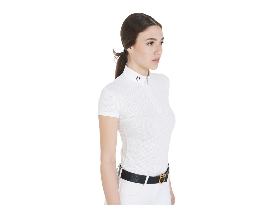 POLO DE COMPETICIÓN MUJER SLIM FIT MICROPERFORADO