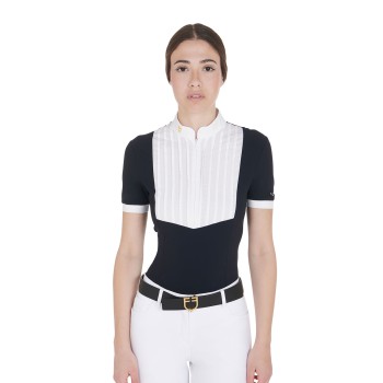 POLO MUJER SLIM FIT DE ALGODÓN PLISADO