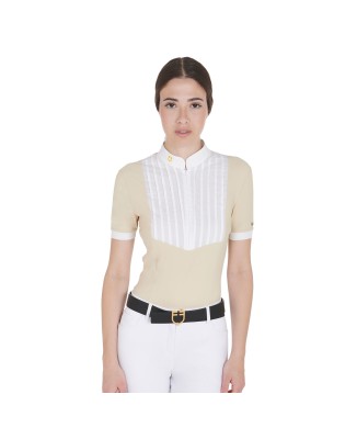 POLO MUJER SLIM FIT DE ALGODÓN PLISADO