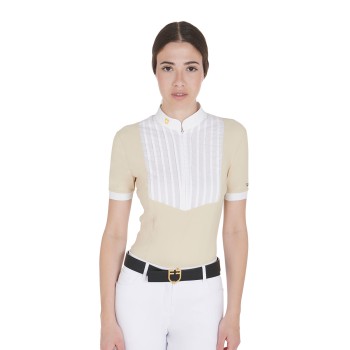 POLO MUJER SLIM FIT DE ALGODÓN PLISADO