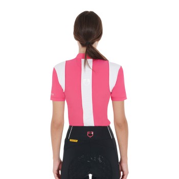 POLO DE ENTRENAMIENTO DE MUJER SLIM FIT CON INSERCIONES DE MALLA