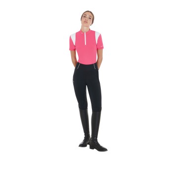 POLO DE ENTRENAMIENTO DE MUJER SLIM FIT CON INSERCIONES DE MALLA