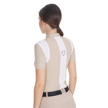 POLO DE ENTRENAMIENTO DE MUJER SLIM FIT CON INSERCIONES DE MALLA