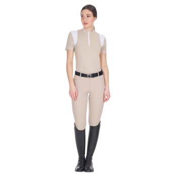 POLO DE ENTRENAMIENTO DE MUJER SLIM FIT CON INSERCIONES DE MALLA