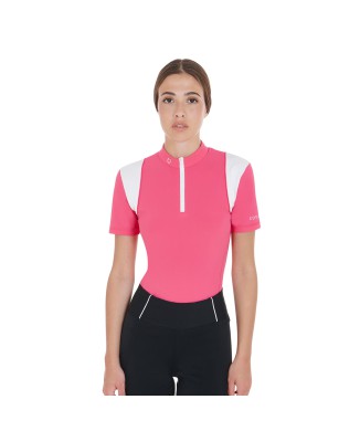 POLO DE ENTRENAMIENTO DE MUJER SLIM FIT CON INSERCIONES DE MALLA