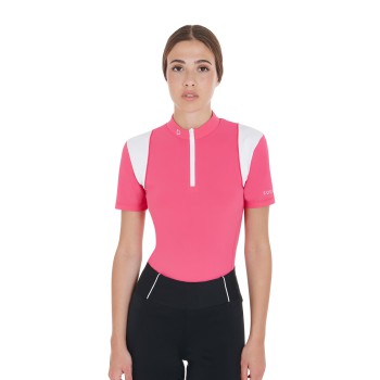 POLO DE ENTRENAMIENTO DE MUJER SLIM FIT CON INSERCIONES DE MALLA