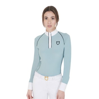 POLO DE COMPETICIÓN MUJER SLIM FIT CON INSERCIONES DE MALLA