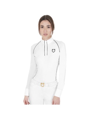 POLO DE COMPETICIÓN MUJER SLIM FIT CON INSERCIONES DE MALLA