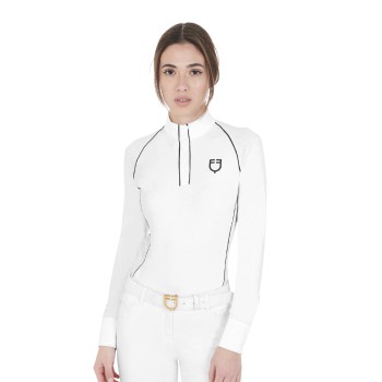 POLO DE COMPETICIÓN MUJER SLIM FIT CON INSERCIONES DE MALLA