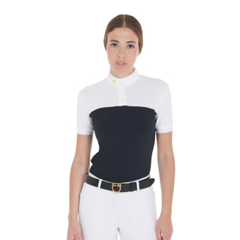 POLO MUJER SLIM FIT TEJIDO TÉCNICO Y MALLA promo