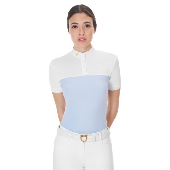 POLO MUJER SLIM FIT TEJIDO TÉCNICO Y MALLA promo