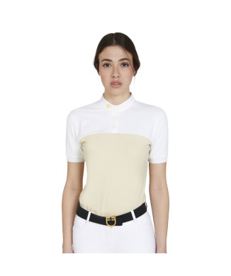 POLO MUJER SLIM FIT TEJIDO TÉCNICO Y MALLA promo