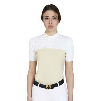 POLO MUJER SLIM FIT TEJIDO TÉCNICO Y MALLA promo