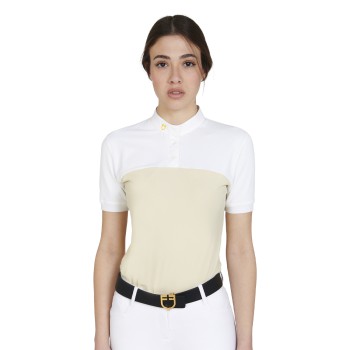 POLO MUJER SLIM FIT TEJIDO TÉCNICO Y MALLA