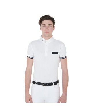 POLO DE COMPETICIÓN PARA HOMBRE SLIM FIT CON INSERCIONES NEGRAS