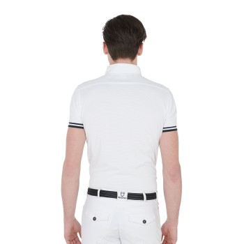 POLO DE COMPETICIÓN PARA HOMBRE SLIM FIT CON INSERCIONES NEGRAS