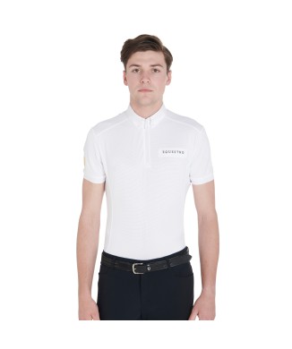 POLO DE COMPETICIÓN PARA HOMBRE SLIM FIT EN TEJIDO PERFORADO