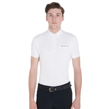 POLO DE COMPETICIÓN PARA HOMBRE SLIM FIT EN TEJIDO PERFORADO