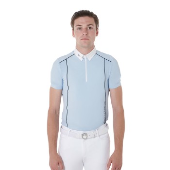 POLO DE HOMBRE SLIM FIT DE TEJIDO TÉCNICO CON VIVOS