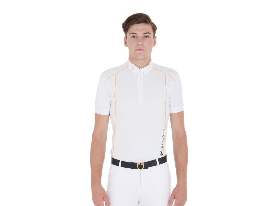 POLO DE HOMBRE SLIM FIT DE TEJIDO TÉCNICO CON VIVOS