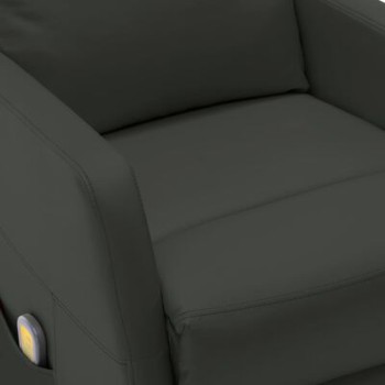 Sillón de masaje reclinable de piel sintética VidaXL