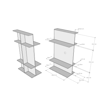 Mueble TV Loki - Mueble TV Loki A Antracita espatulada