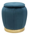 PUFF/CONTENEDOR PARIS TEAL/ORO