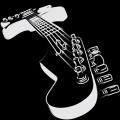 Marco GUITARRA NEGRO Y BLANCO G1482 PINTDECOR