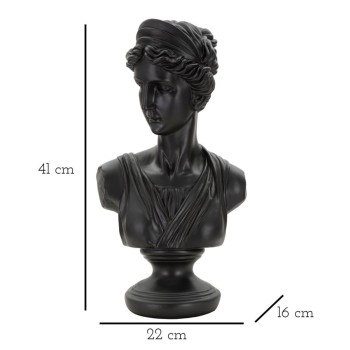 ESCULTURA NEGRA MUJER ROMANA