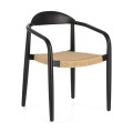 Silla Nina de madera maciza acabado negro