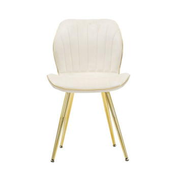 SILLA PARIS SPACE CREMA /ORO SET 2 UD