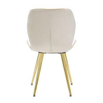 SILLA PARIS SPACE CREMA /ORO SET 2 UD