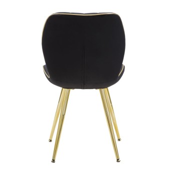 SILLA PARIS SPACE NEGRO/ORO SET 2 UD