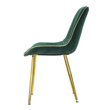 SILLA PARIS VERDE/ORO SET 2 UD.