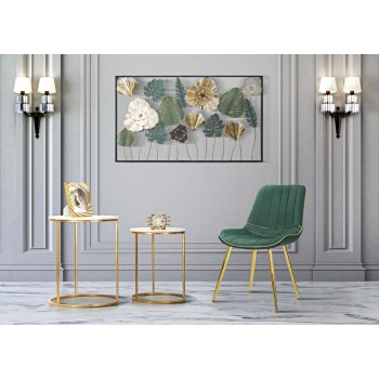 SILLA PARIS VERDE/ORO SET 2 UD.