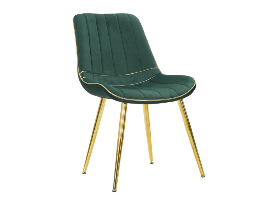 SILLA PARIS VERDE/ORO SET 2 UD.