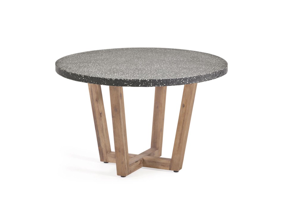 Shanelle tavolo rotondo in terrazzo nero Ø 120 cm