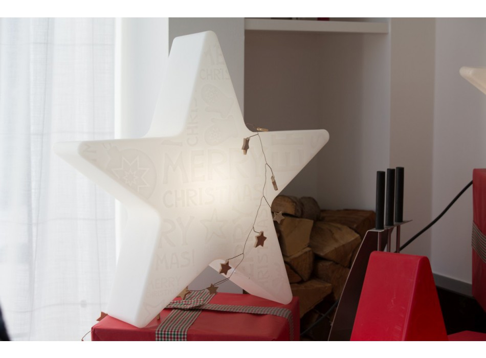 Estrella Luminosa Feliz Navidad 60 cm 32493W Diseño 8 Estaciones