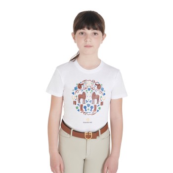 CAMISETA DE NIÑA SLIM FIT ESTAMPADO TEMÁTICA STABLE