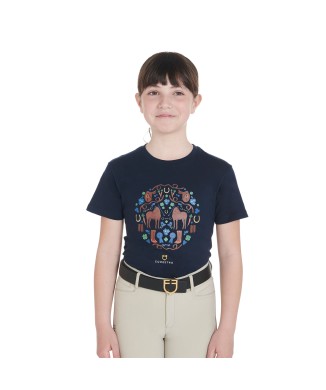 CAMISETA DE NIÑA SLIM FIT ESTAMPADO TEMÁTICA STABLE