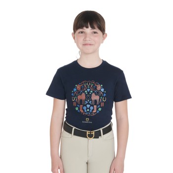 CAMISETA DE NIÑA SLIM FIT ESTAMPADO TEMÁTICA STABLE