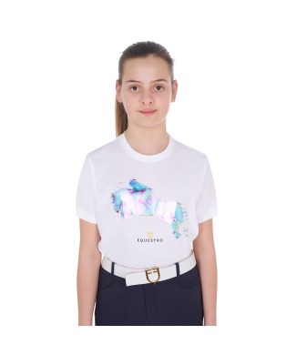 CAMISETA DE NIÑA SLIM FIT ESTAMPADO SALTO