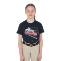 CAMISETA DE NIÑA SLIM FIT ESTAMPADO SALTO DE COLORES