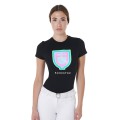 CAMISETA DE MUJER SLIM FIT CON LOGO PSICODÉLICO