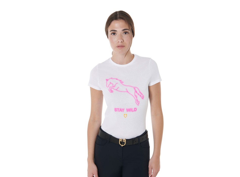 CAMISETA MUJER SLIM FIT ESTAMPADO STAY WILD