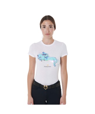 CAMISETA MUJER SLIM FIT ESTAMPADO SALTO