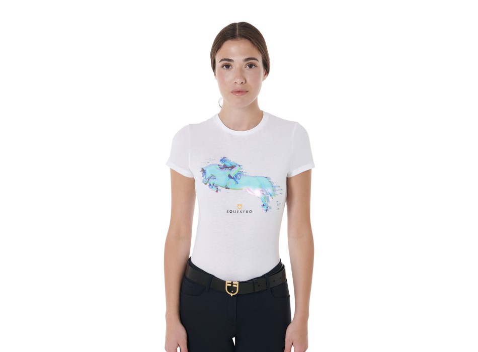 CAMISETA MUJER SLIM FIT ESTAMPADO SALTO